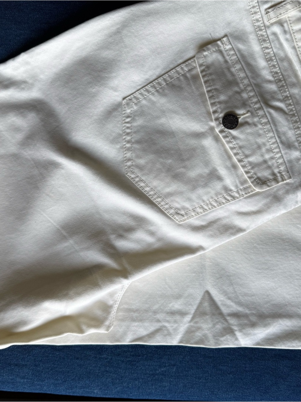 L.L. Bean White Women's Pocket Detail Pants Sz 12R